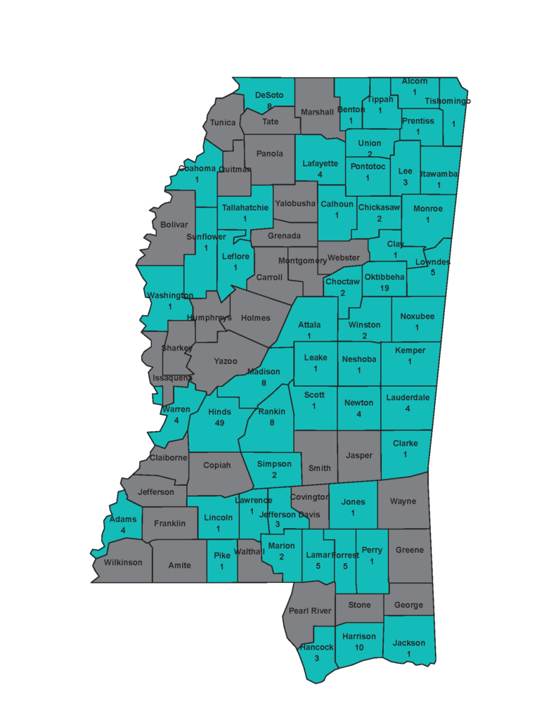 Map of Mississippi