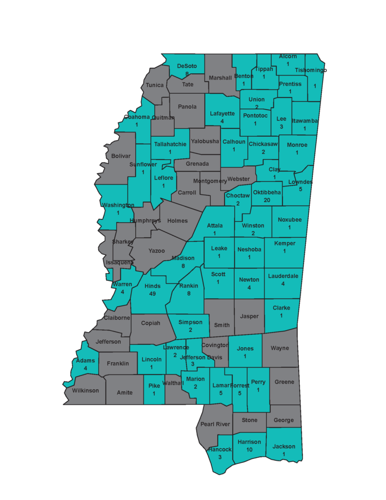 Map of Mississippi