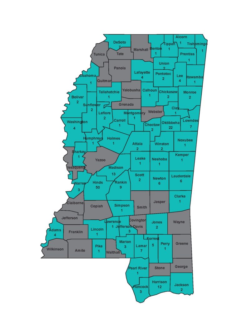 Map of Mississippi