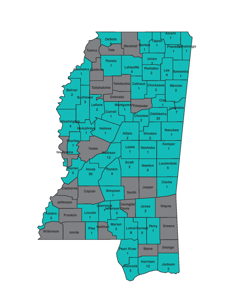 Map of Mississippi