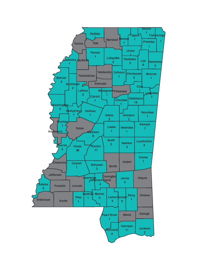 Map of Mississippi